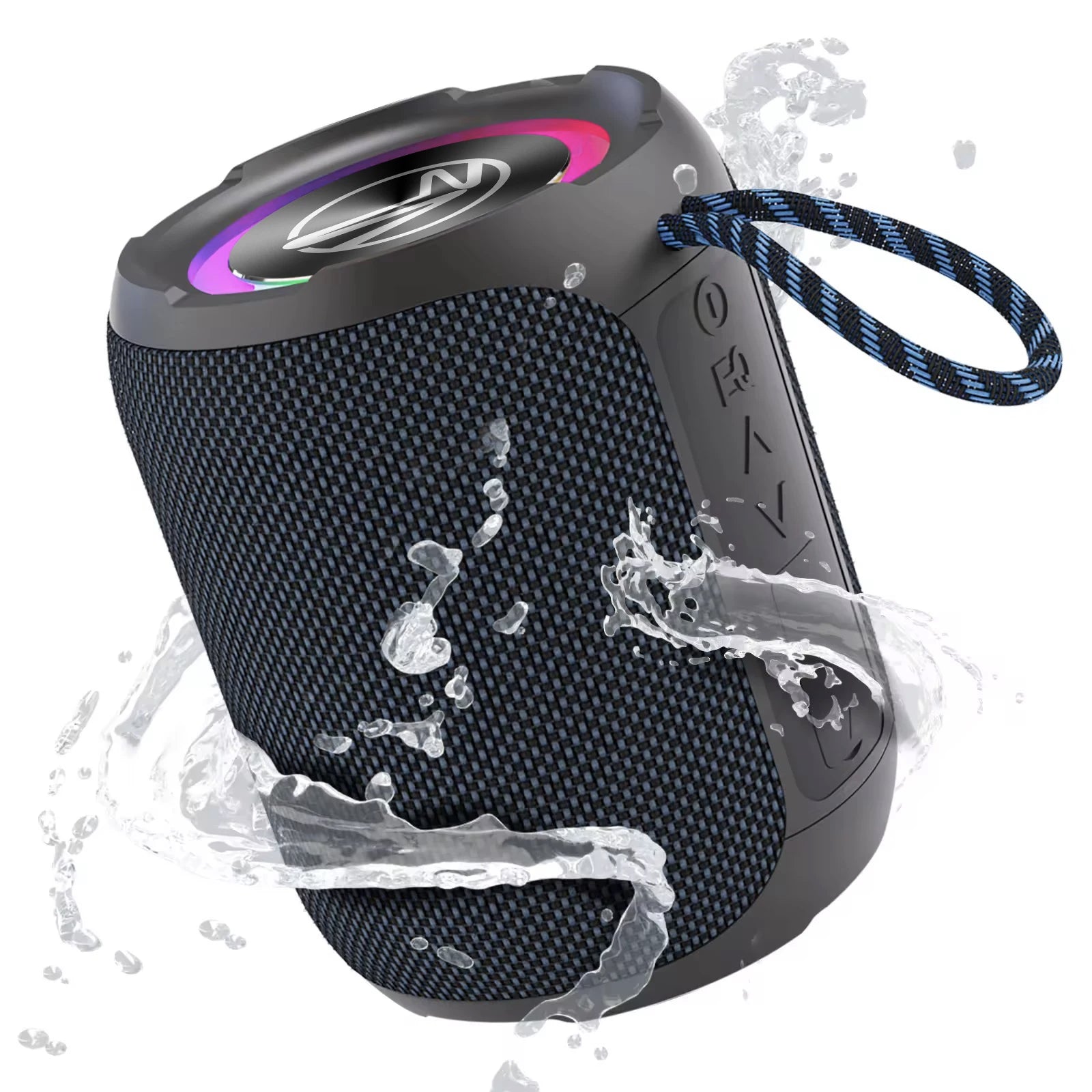 Altavoz inalámbrico portátil Bluetooth Bocina con nuevo diseño, sonido envolvente 360, IPX7, resistente al agua, para exteriores