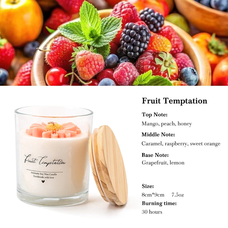 Vela de cera de soja de lujo AIKUN, envío rápido, taza de aromaterapia de vidrio, regalo perfecto, velas perfumadas con gardenia blanca.