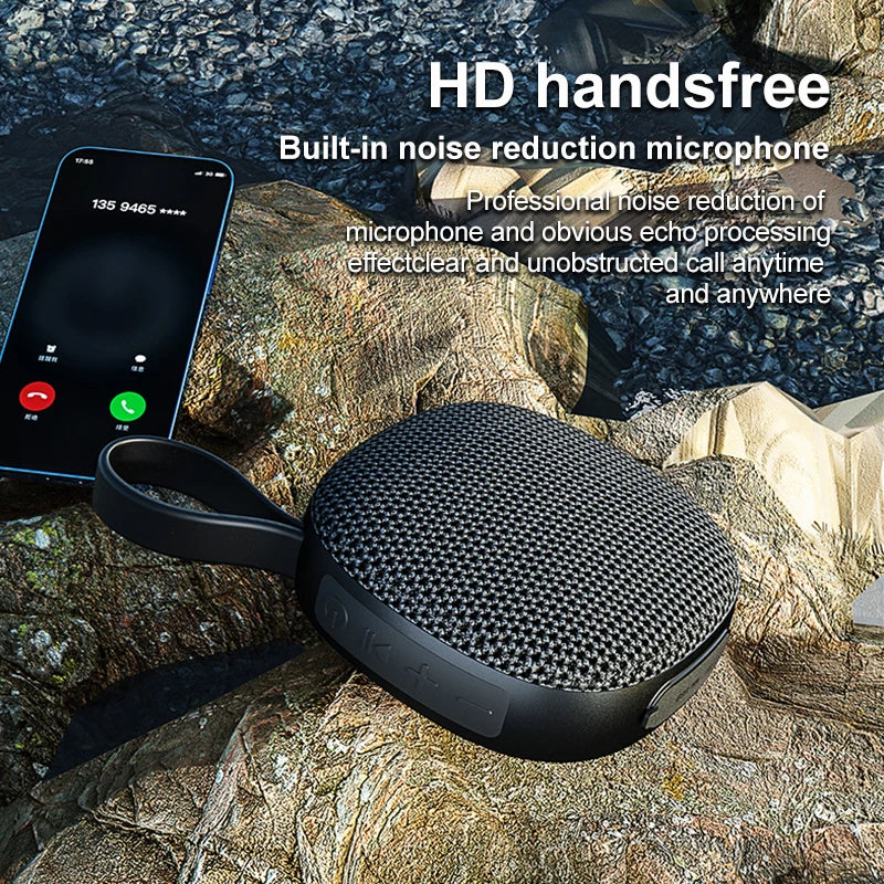 Altavoz Bluetooth potente y resistente al agua IPX6 de 5 W para exteriores.