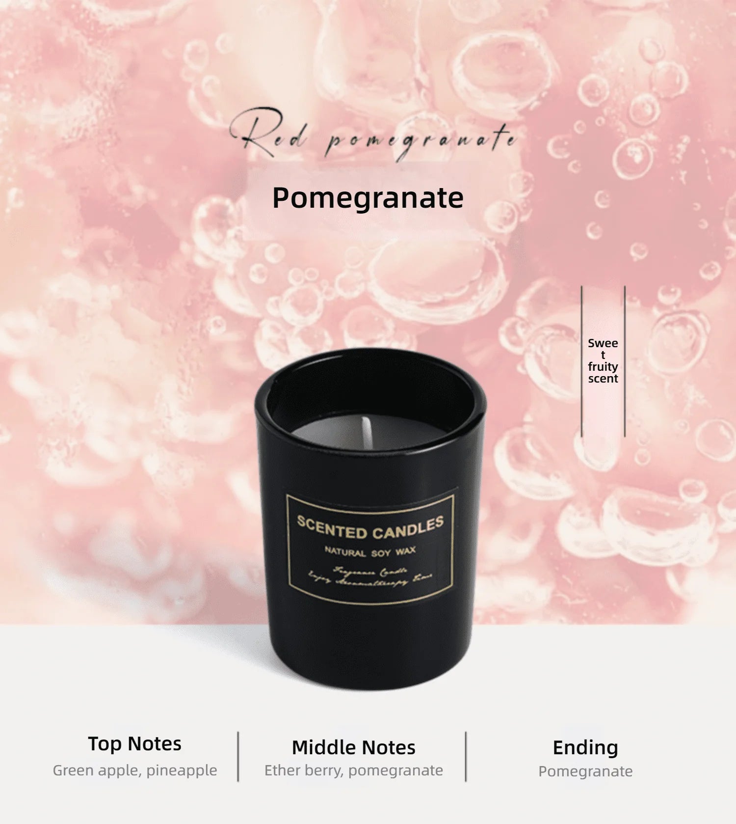 Vela de aromaterapia de lujo para el hogar con cera de soja natural para sanar y aliviar el estrés, ideal como regalo para esposas y amigas.