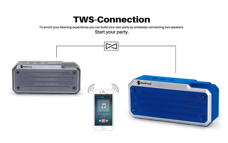 SNMON popular square metal texture portable wireless speaker Bluetooth bike mount hook Stereo outdoor caixa de som mini bocina