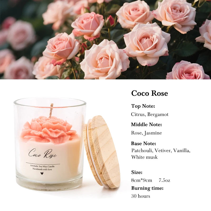 Vela perfumada de soja morada natural AIKUN de 8 x 9 cm con margaritas blancas, aromaterapia, decoración del hogar, regalo ecológico.