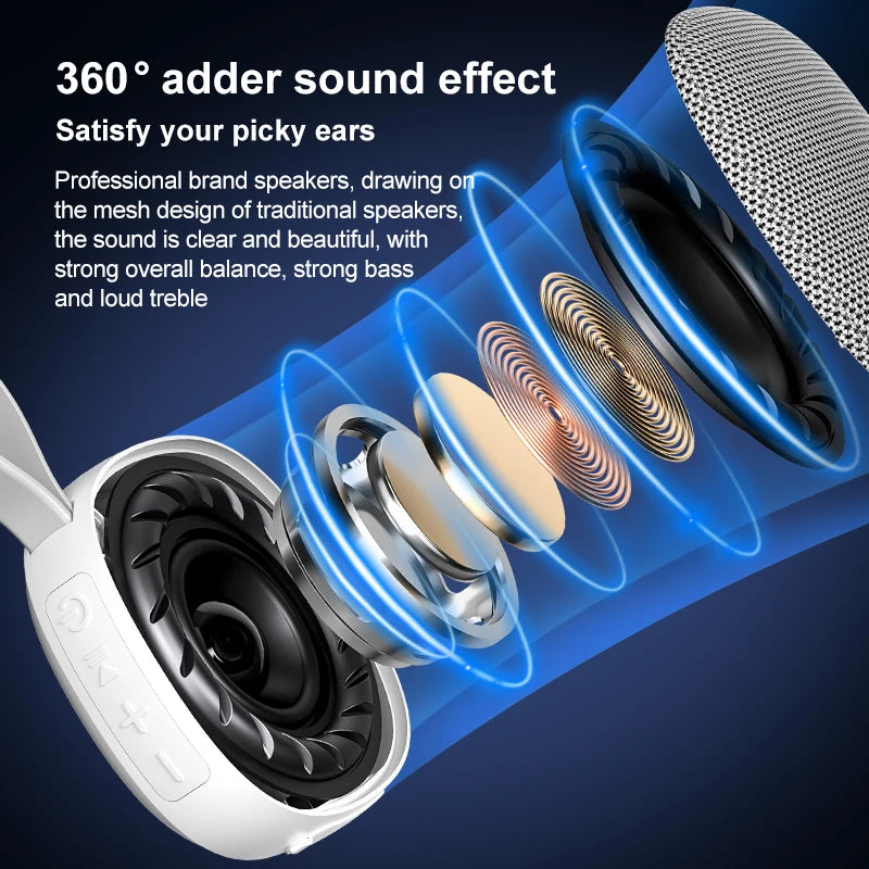 Altavoz Bluetooth potente y resistente al agua IPX6 de 5 W para exteriores.