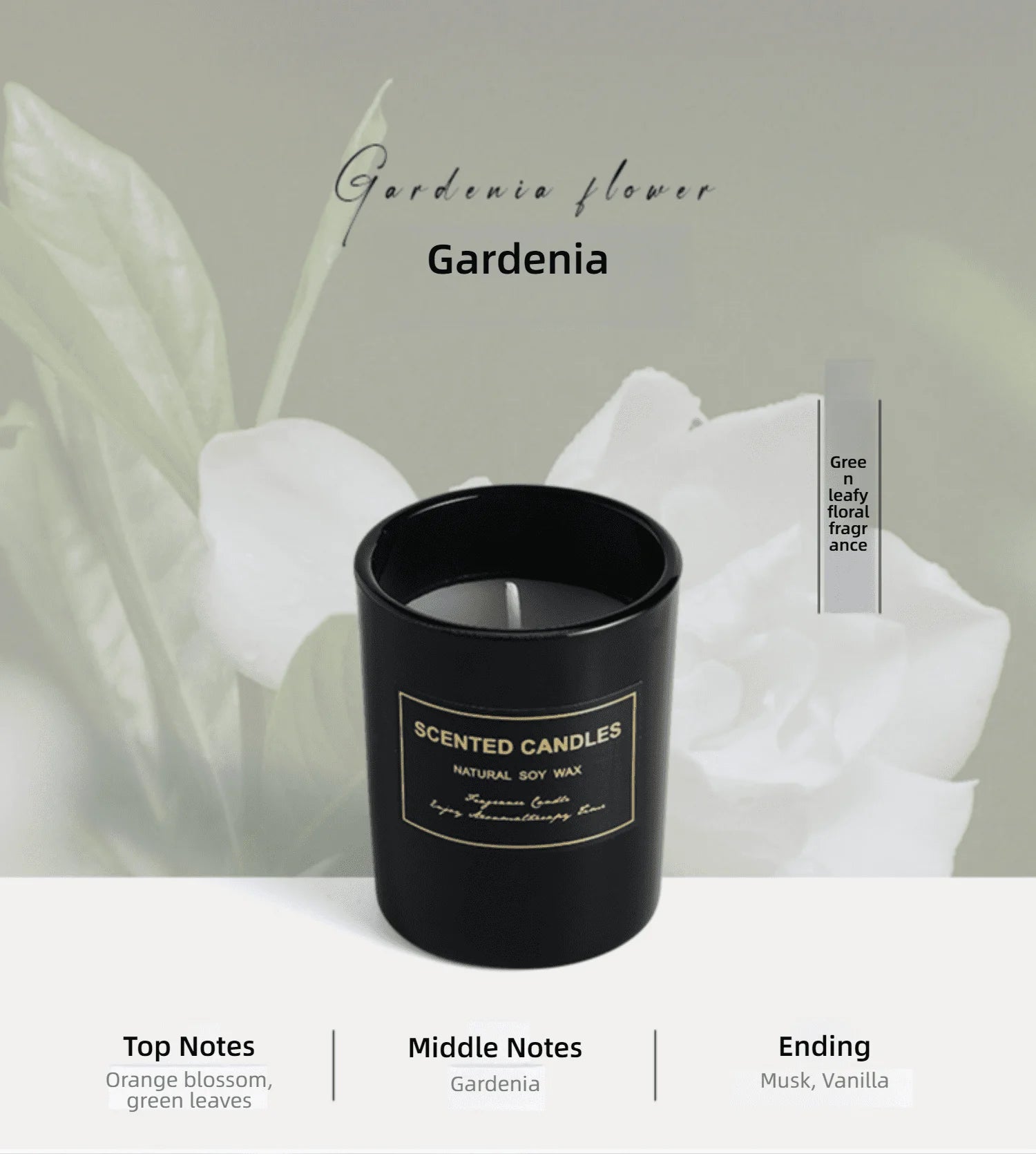 Vela de aromaterapia de lujo para el hogar con cera de soja natural para sanar y aliviar el estrés, ideal como regalo para esposas y amigas.