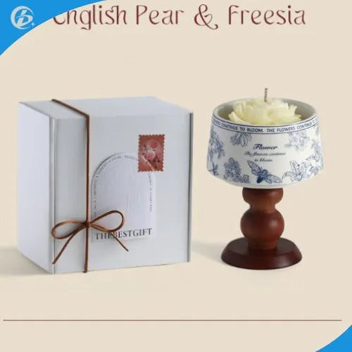 Elegante set de regalo de velas perfumadas con camelia (2025). Aromaterapia floral para relajación, decoración del hogar y regalos románticos.