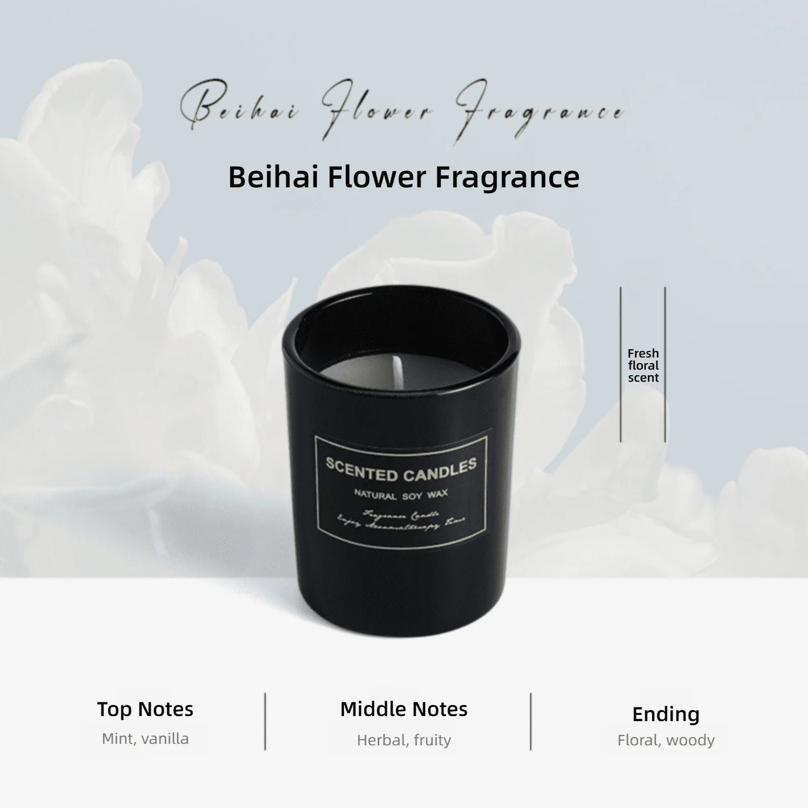 Vela de aromaterapia de lujo para el hogar con cera de soja natural para sanar y aliviar el estrés, ideal como regalo para esposas y amigas.