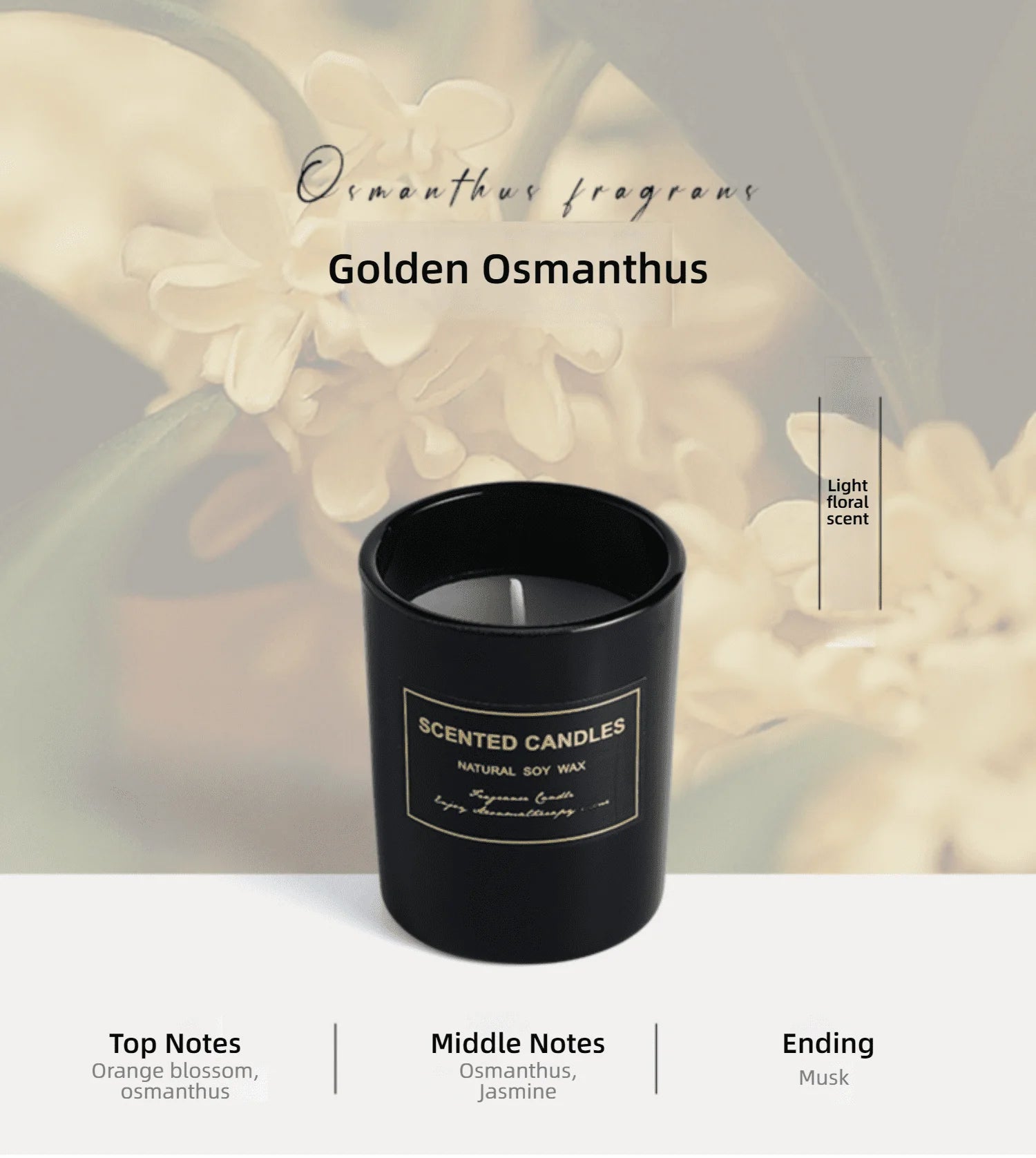 Vela de aromaterapia de lujo para el hogar con cera de soja natural para sanar y aliviar el estrés, ideal como regalo para esposas y amigas.