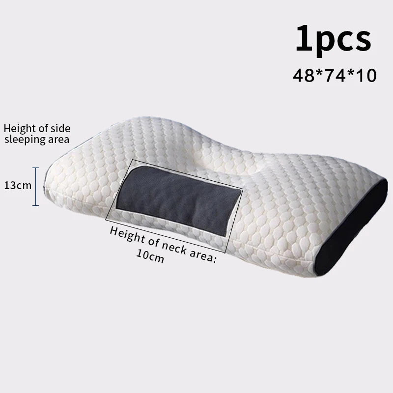 Almohada para el cuello que ayuda a dormir y protege el cuello, almohada ortopédica para el hogar de fibra de soja para SPA, almohada de masaje para dormir, nuevo