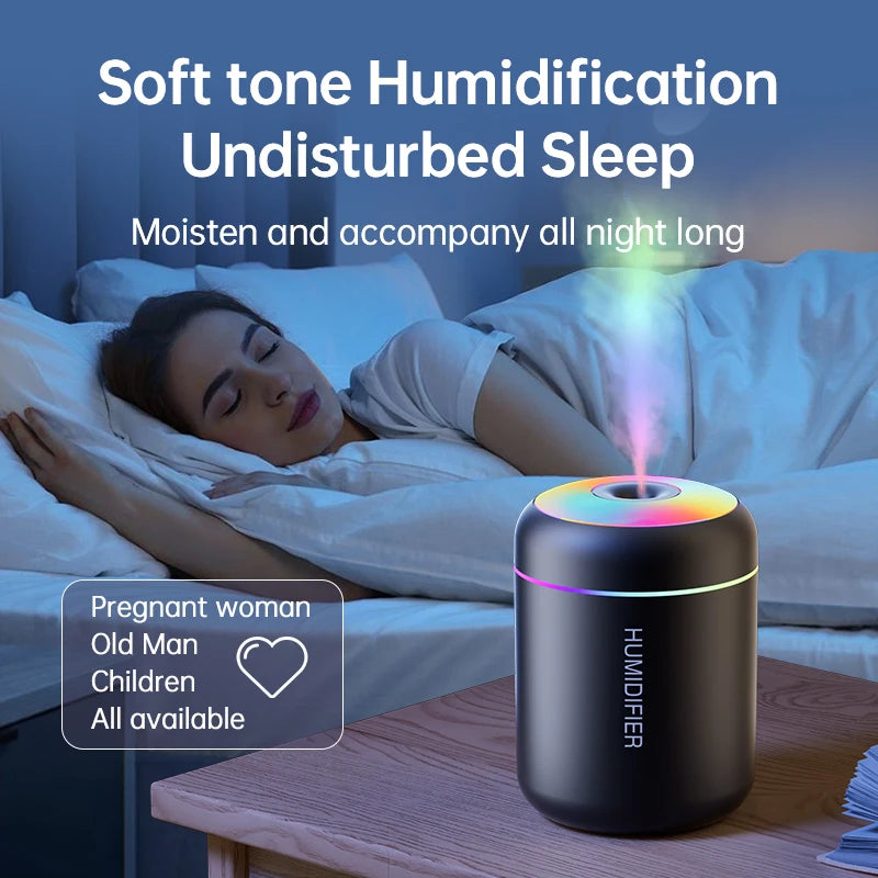 Mini humidificador de aire de 180ML, difusor de Aroma eléctrico USB, purificador de aceites esenciales, generador de niebla de aromaterapia, luces para coche, hogar y dormitorio