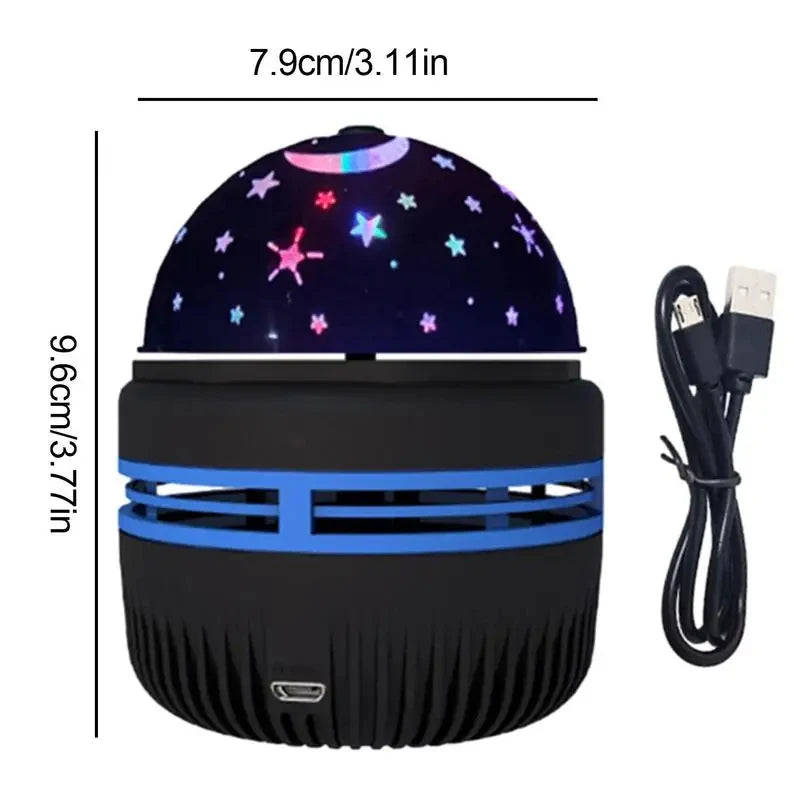 Luces LED de noche de cielo estrellado, lámpara de proyector USB, bola mágica, Luna, estrella, luces de Navidad, decoraciones de ambiente para habitación del hogar