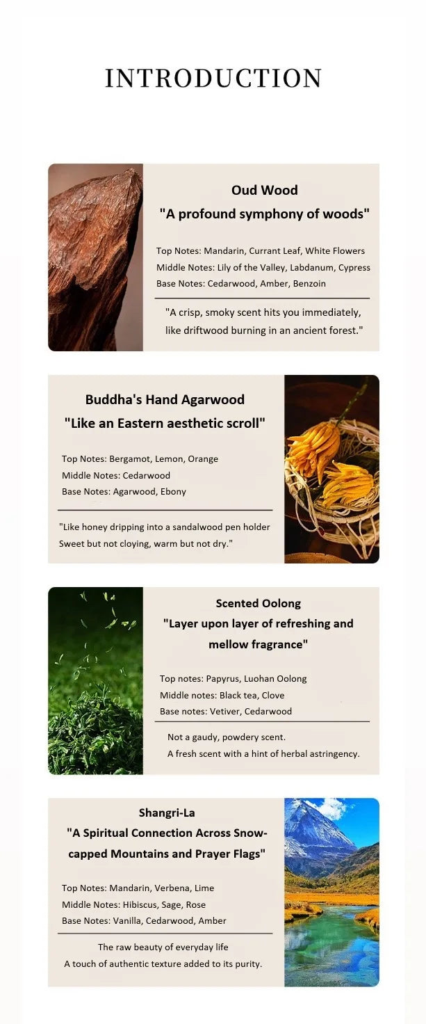 Aromaterapia sin llama Woody Natural Series