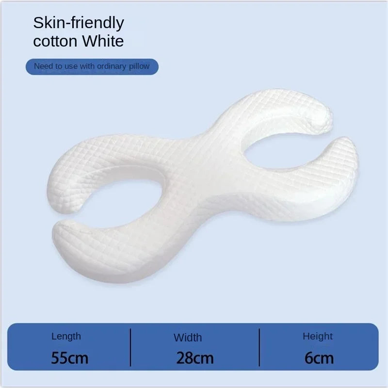 La belleza de la almohada para dormir lateral, mejora las arrugas, previene las arrugas del cuello, protege los ojos, los oídos y la cara, no compresa las orejas.