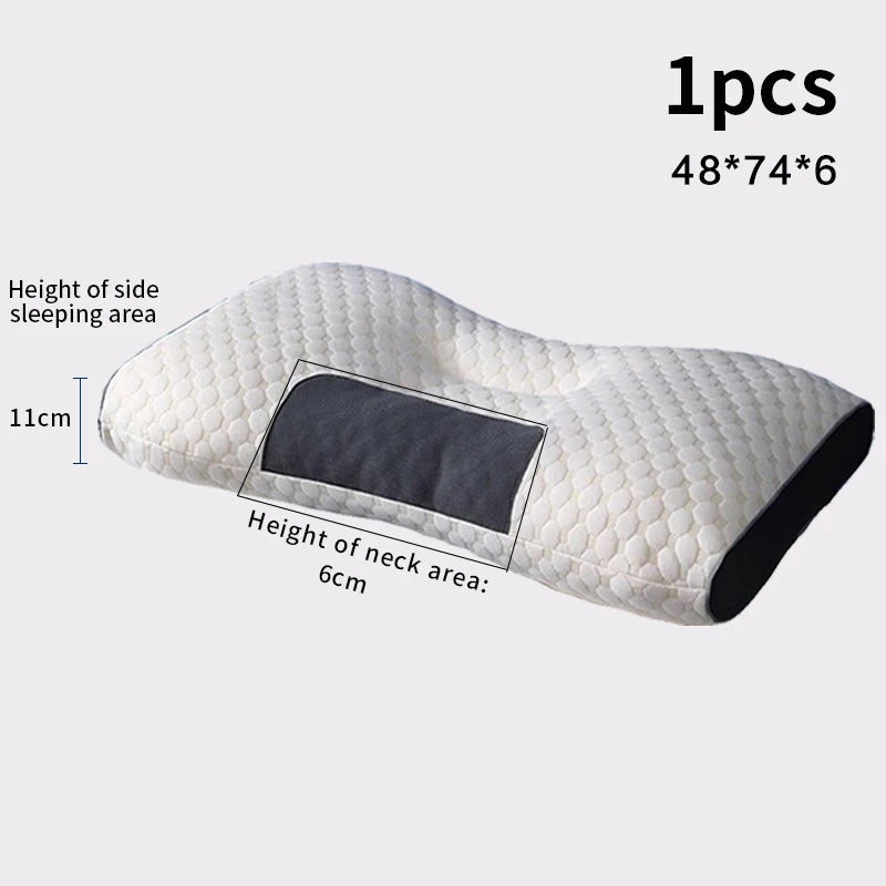 Almohada para el cuello que ayuda a dormir y protege el cuello, almohada ortopédica para el hogar de fibra de soja para SPA, almohada de masaje para dormir, nuevo