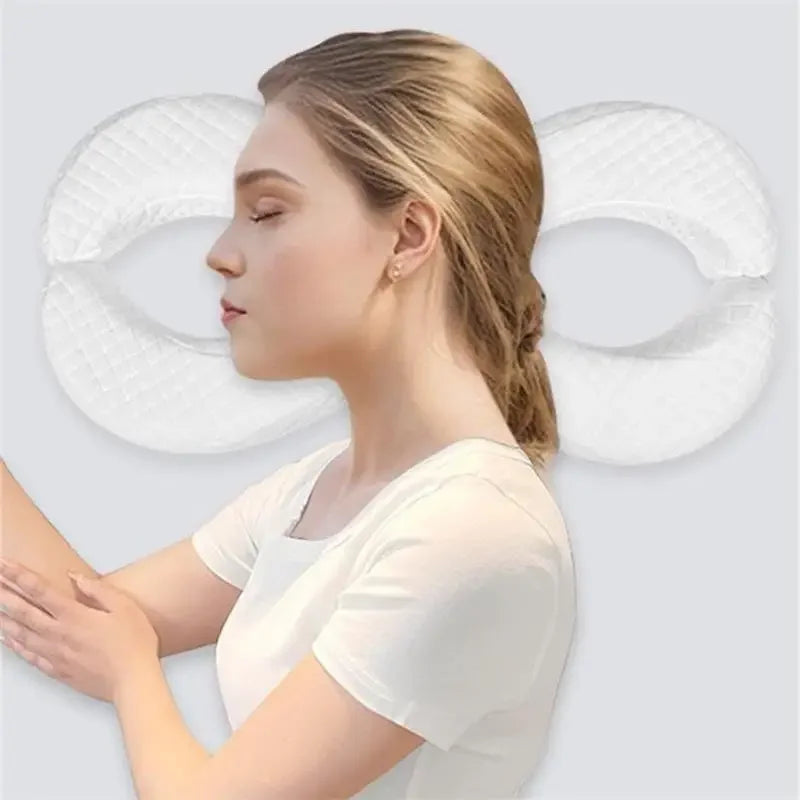 La belleza de la almohada para dormir lateral, mejora las arrugas, previene las arrugas del cuello, protege los ojos, los oídos y la cara, no compresa las orejas.