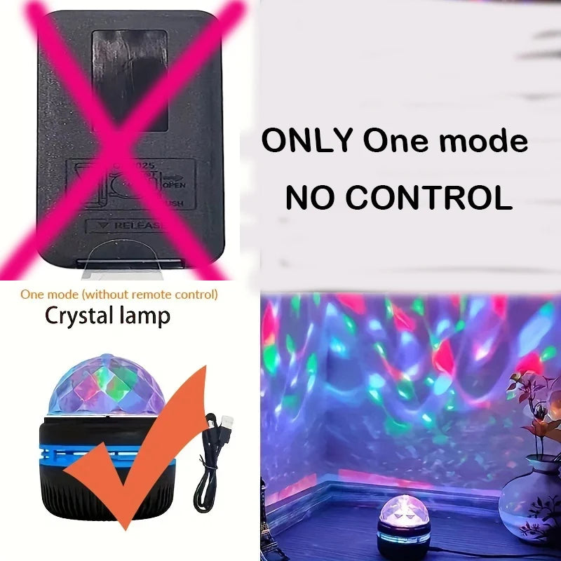 Proyector de estrellas de 1 pieza, proyector de galaxia, proyector de olas de océano de agua para decoración de habitación con luz nocturna de dormitorio con patrones de 7 colores